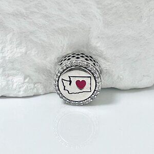 Pandora Washington Map Bead Charm S925 Silver Charm